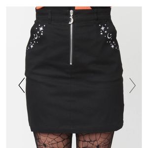 Hell Bunny Black Interstellar Mini Skirt